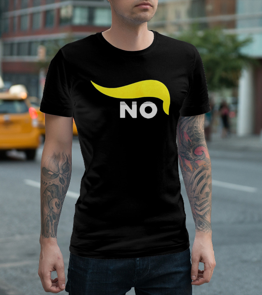 No One Wants To Fight For Israel With Iconic Yellow Hair Accentuating NO T-Shirt