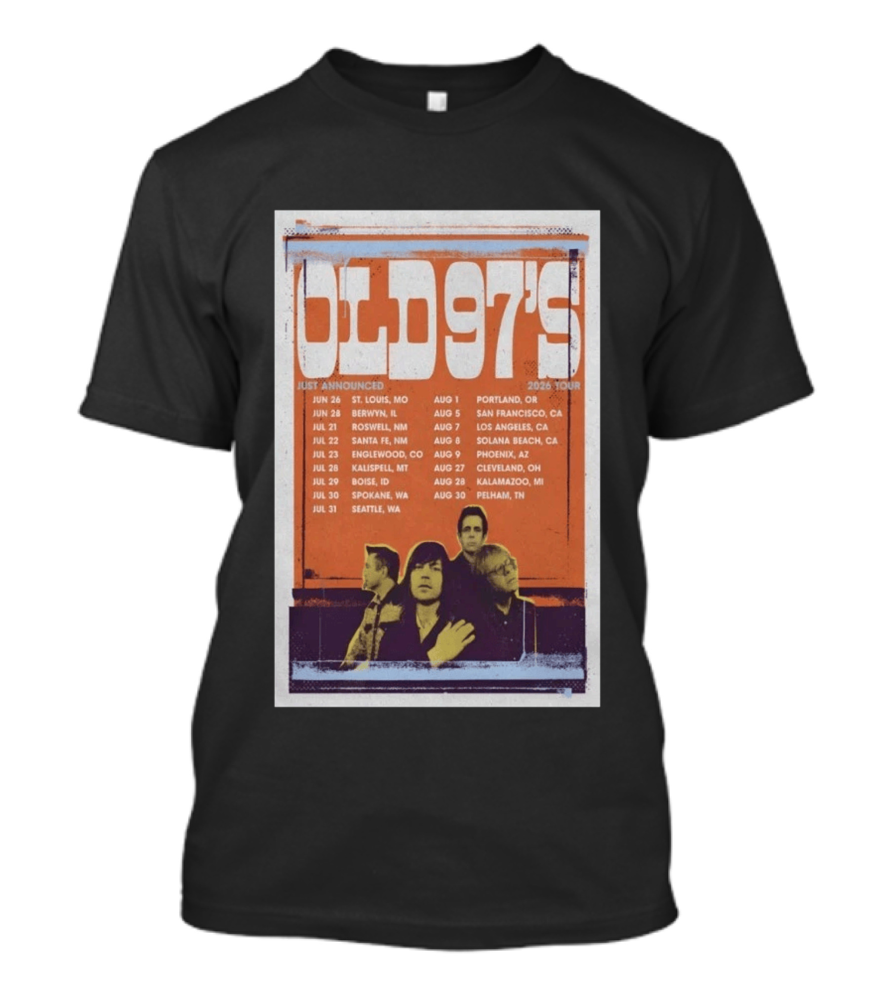 Old 97's 2026 Tour With Summer Concert Dates And Band Members T-Shirt