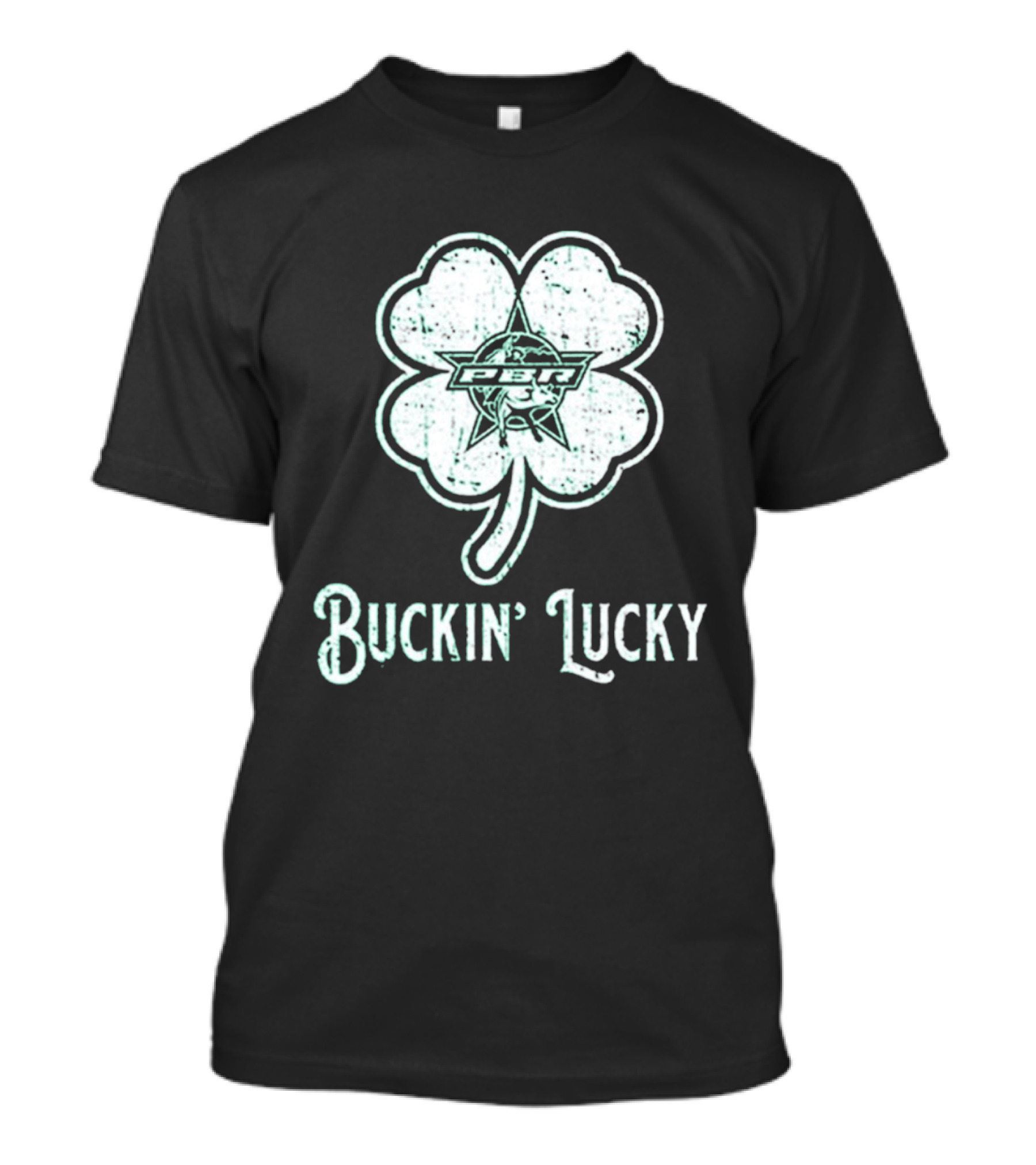 Pbr Buckin' Lucky St. Patrick's Day Clover T-Shirt
