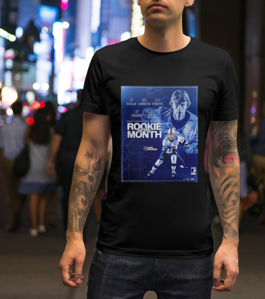 Rookie Of The Month Gavin McKenna 72 Penn State Nittany Lions Hockey Goals Assists Points T-Shirt