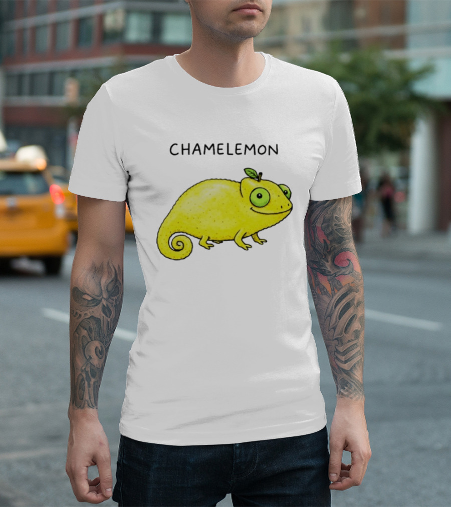 Chamelemon Lemon Chameleon Fruit Pun Humor T-Shirt