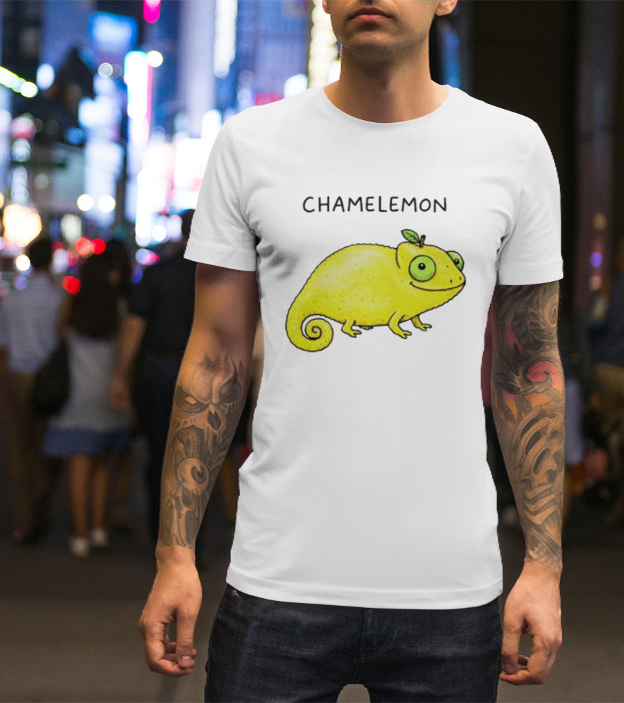 Chamelemon Lemon Chameleon Fruit Pun Humor T-Shirt