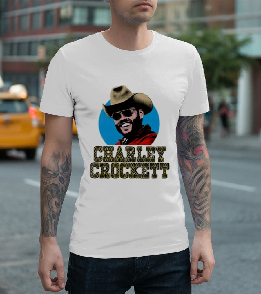 Charley Crockett Cowboy Hat Sunglasses Western T-Shirt