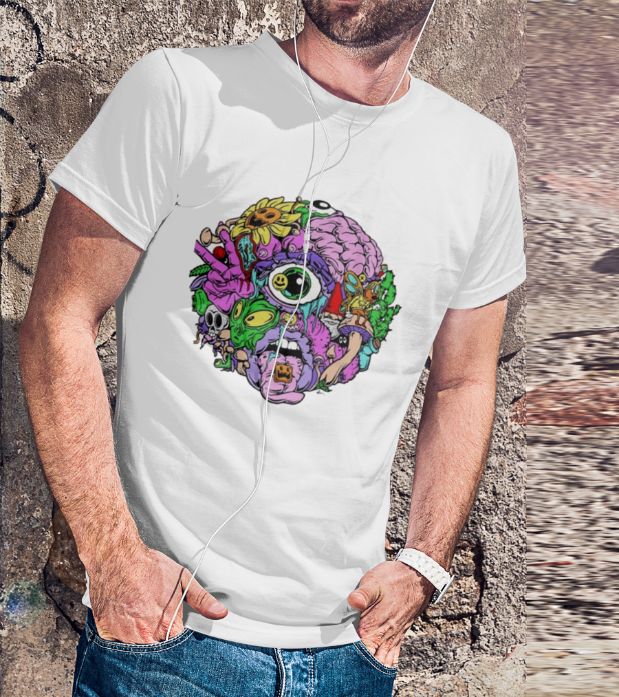 Chris Webby Psychedelic Art With Skull And Eye T-Shirt