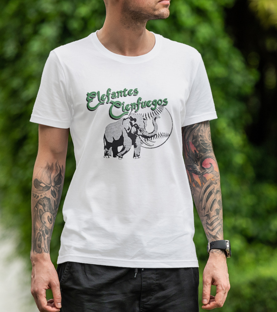Elefantes Cienfuegos Elephant Vintage Baseball T-Shirt