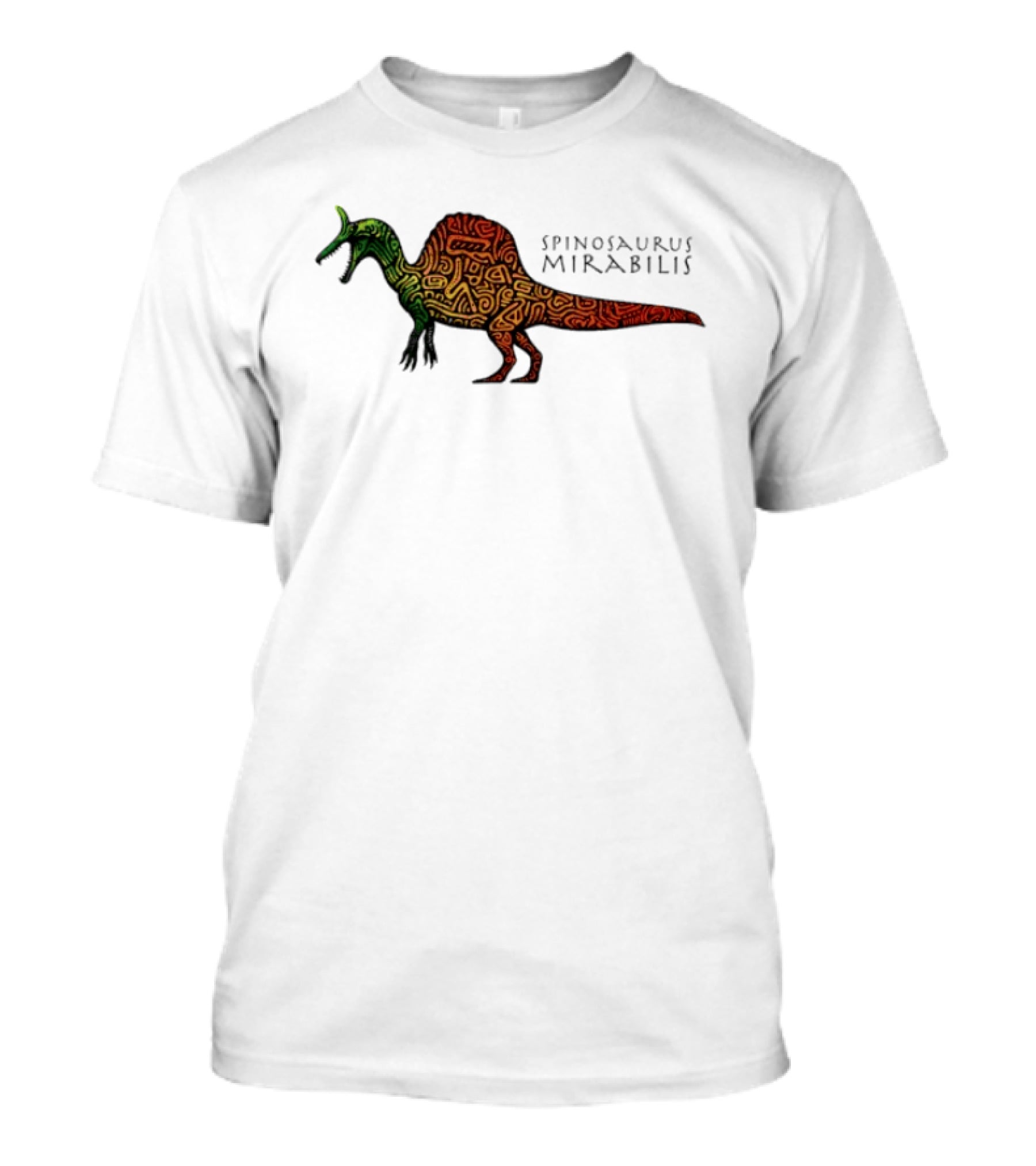 Spinosaurus Mirabilis Dinosaur Rainbow T-Shirt