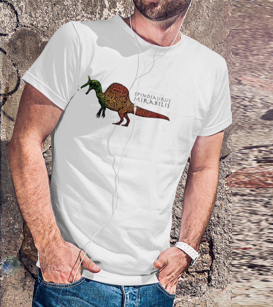 Spinosaurus Mirabilis Dinosaur Rainbow T-Shirt