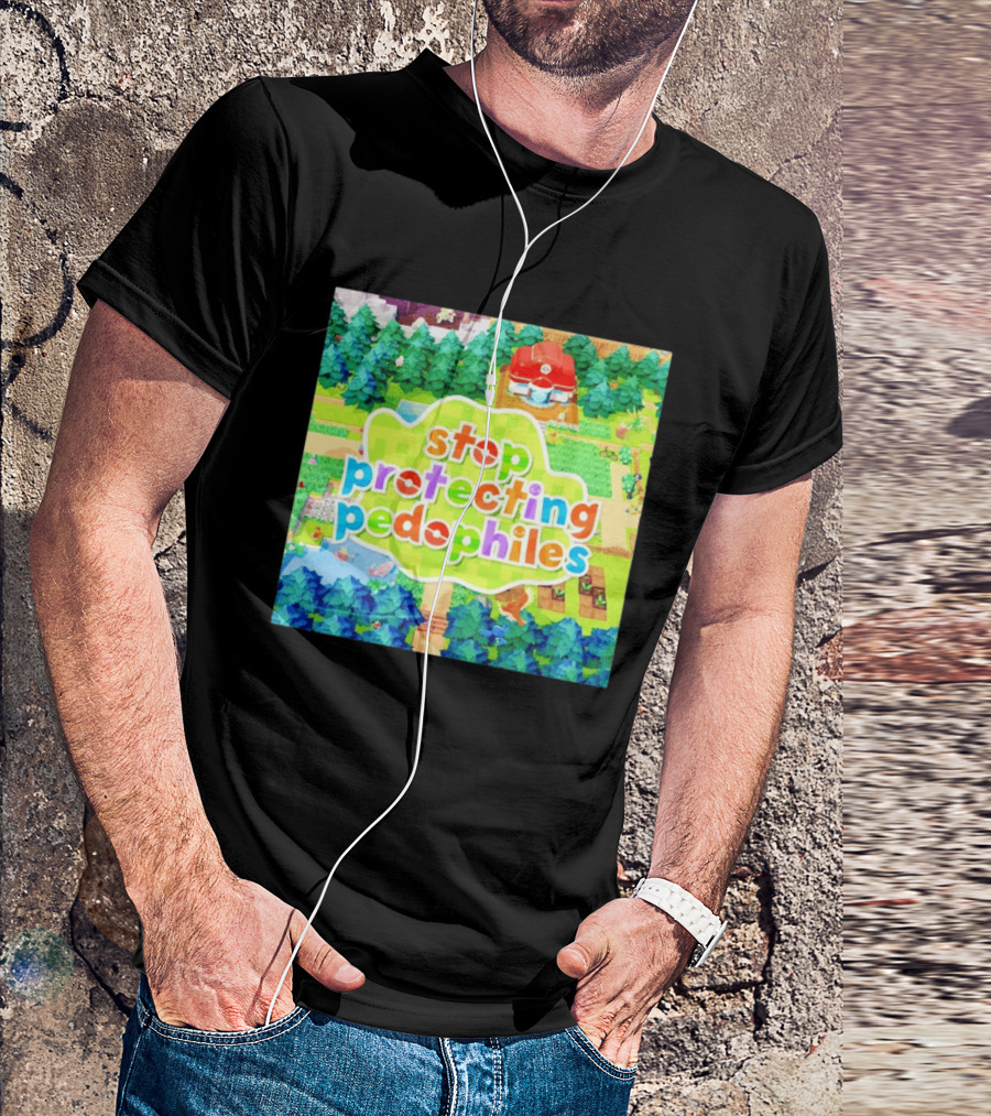 Stop Protecting Pedophiles Pokopia Generator Scenic Landscape T-Shirt