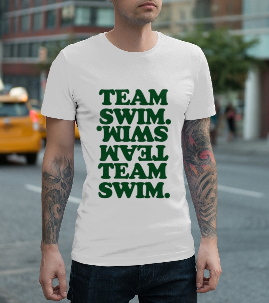 Johnnyswim Team Swim Team Swim Text Stacked T-Shirt