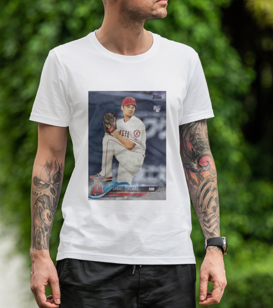 Topps Los Angeles Angels Shohei Ohtani RC Rookie Card T-Shirt