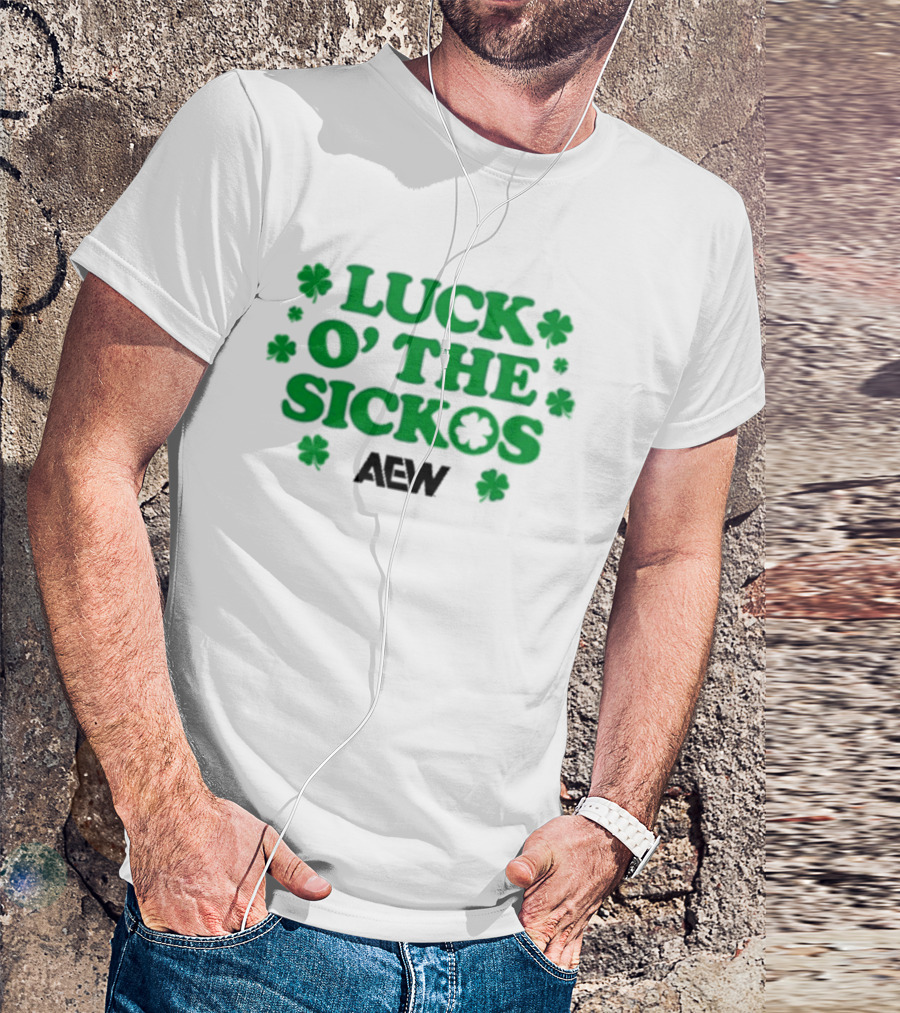 LUCK O' THE SICKOS AEW St. Paddy's Day 2026 Standard Soft Ringer T-Shirt