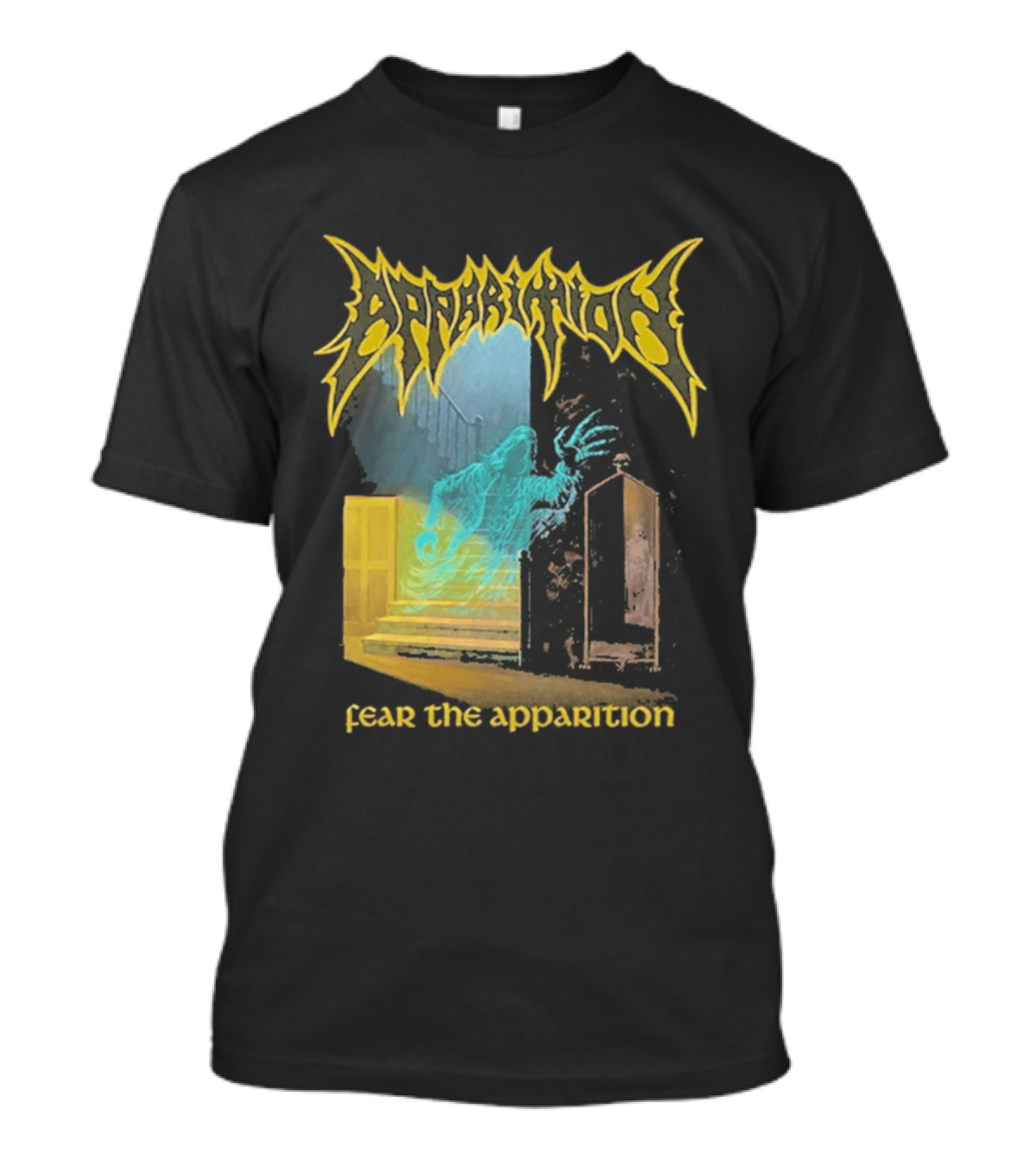 Apparition Fear The Apparition Spooky Ghostly Spirit Doorway T-Shirt
