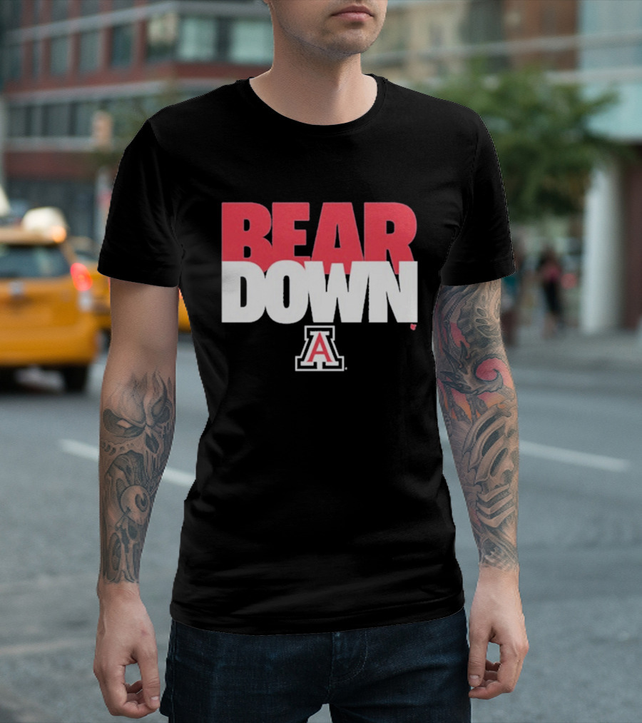 Bear Down Arizona Wildcats Logo Block A T-Shirt