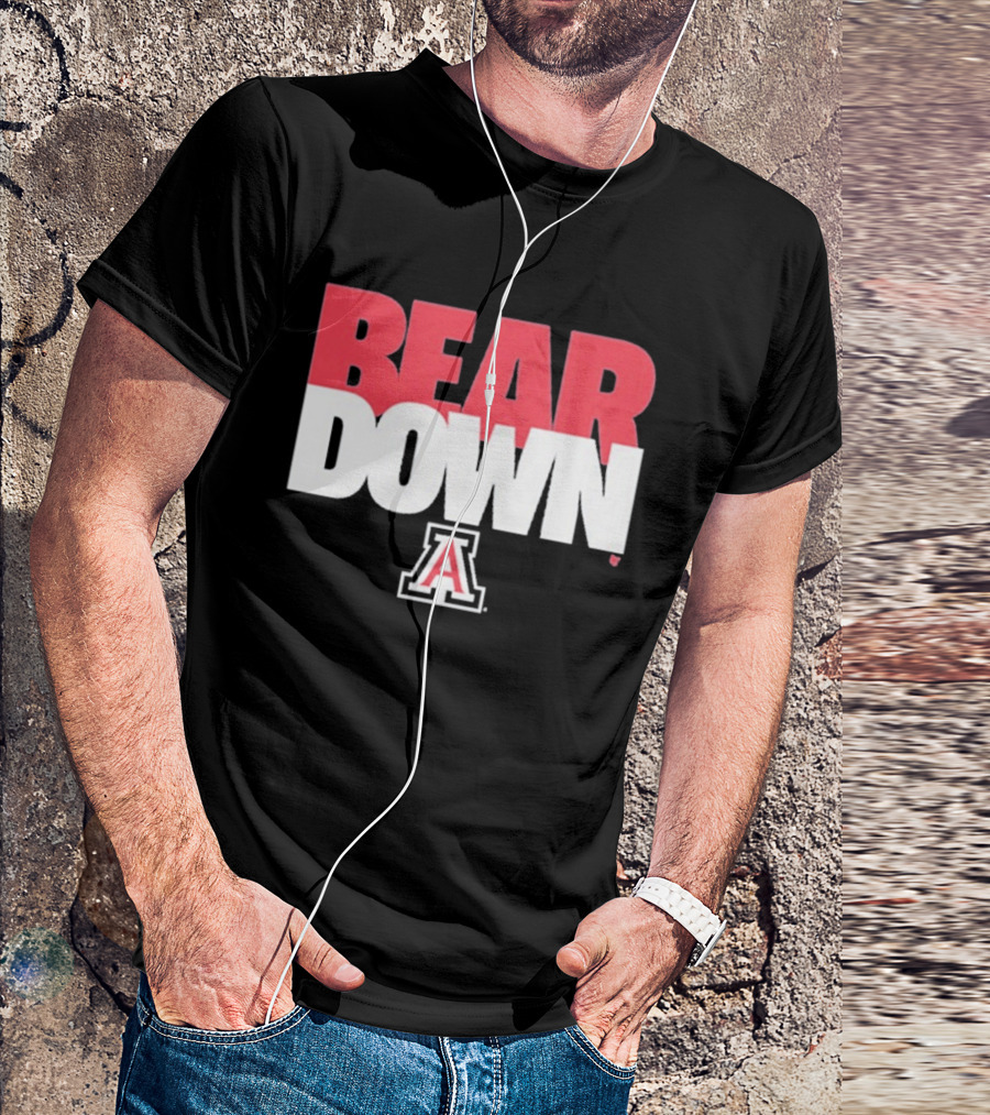 Bear Down Arizona Wildcats Logo Block A T-Shirt