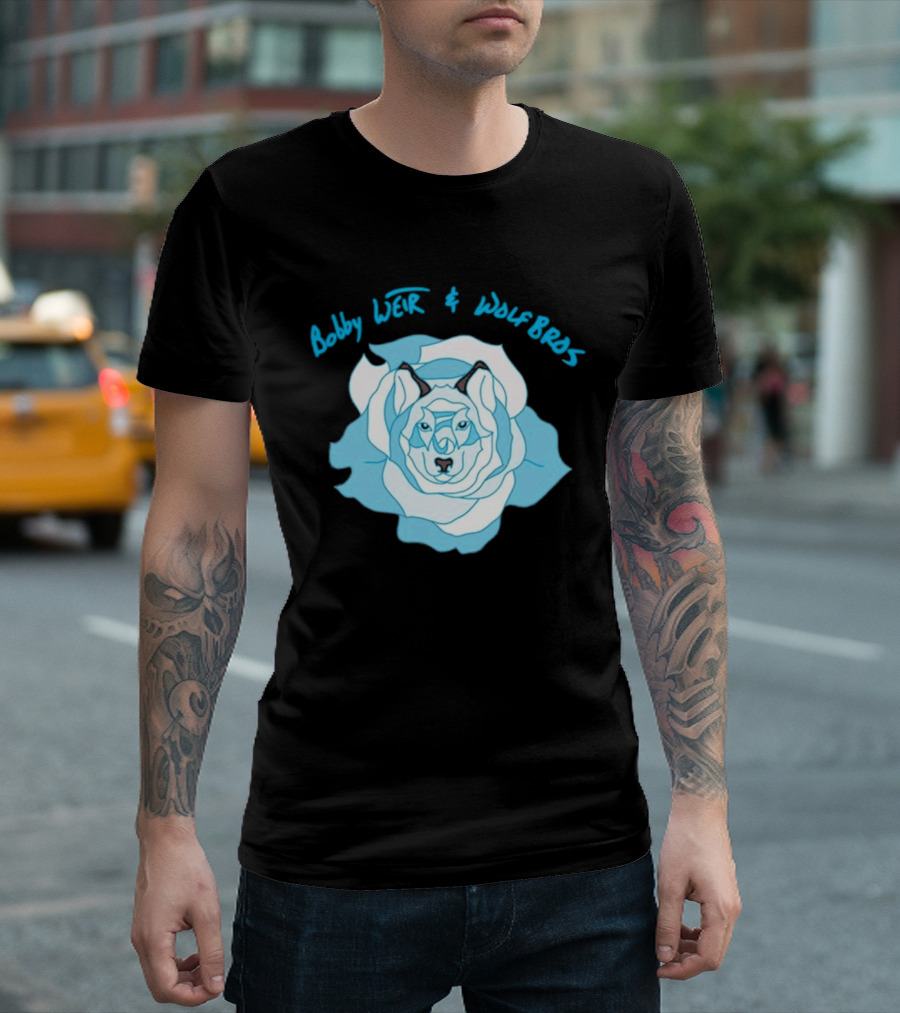 Bobby Weir And Wolf Bros Blue Rose Wolf T-Shirt