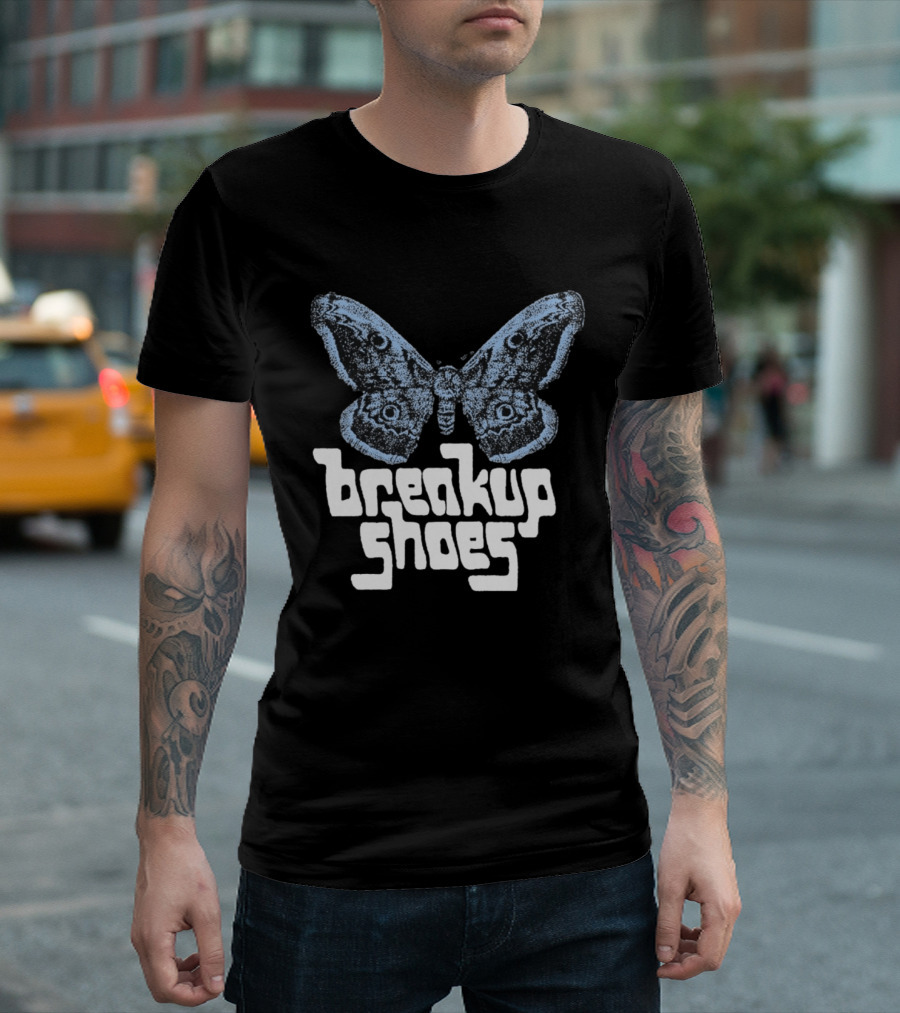Breakup Shoes Blue Black Moth T-Shirt
