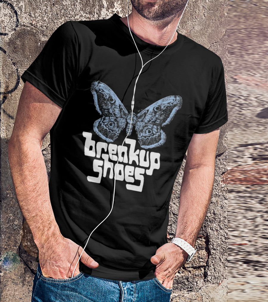 Breakup Shoes Blue Black Moth T-Shirt