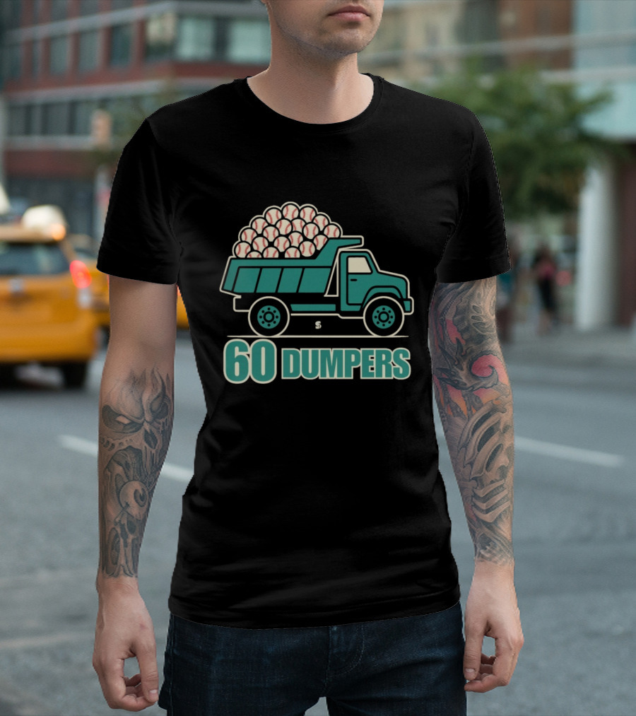 Seattle Mariners Cal Raleigh 60 Dumpers Baseball Truck Historic Season T-Shirt