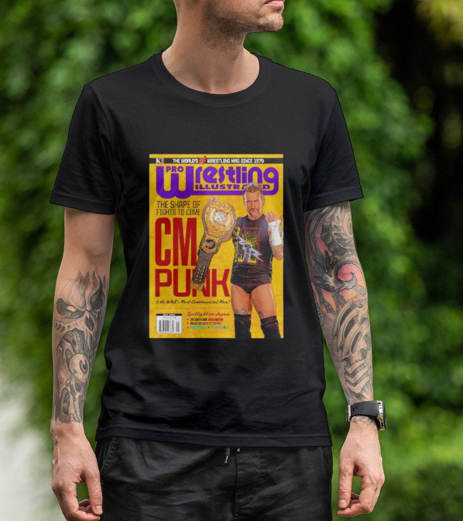 Pro Wrestling Illustrated CM Punk WWE's Most Controversial Man Spotlight On Japan T-Shirt
