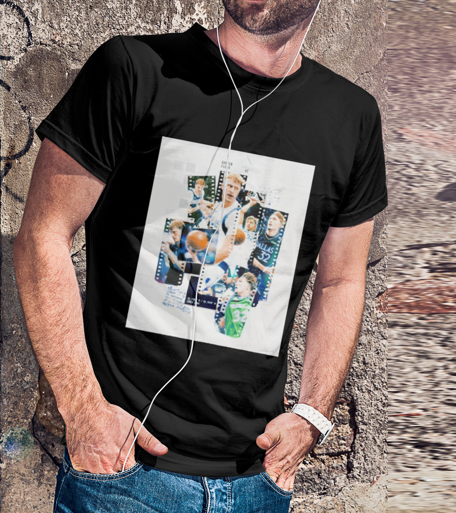 Cooper Flagg 32 Dallas Mavericks The Rook Since 1980 Collage Basketball Film Strip T-Shirt