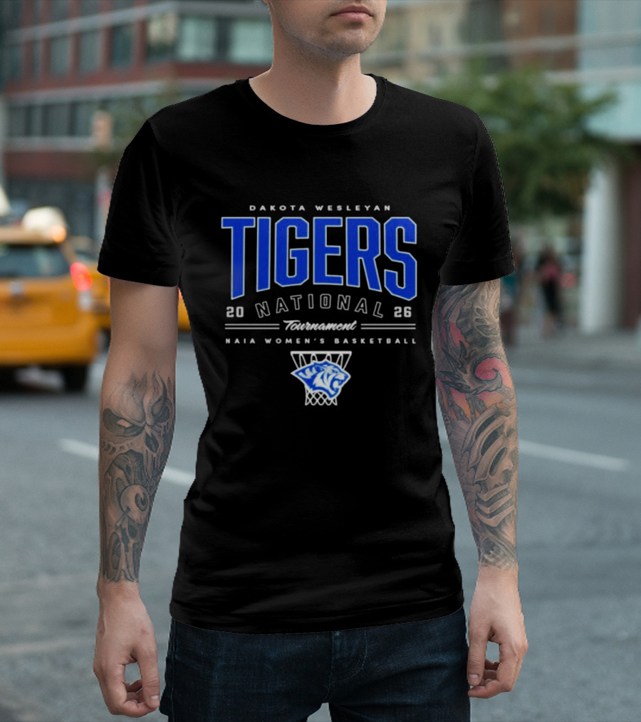 Dakota Wesleyan Tigers 2026 National Tournament NAIA Women's Basketball T-Shirt