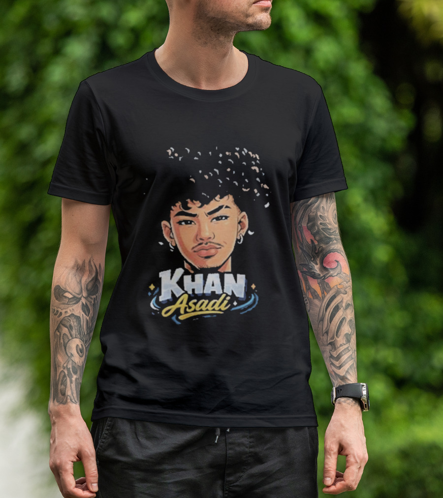 Khan Asadi Cartoon Character Art Menswear T-Shirt