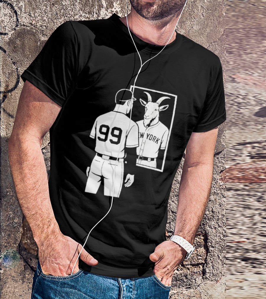 Aaron Judge GOAT Reflection New York Yankees Baseball 99 T-Shirt