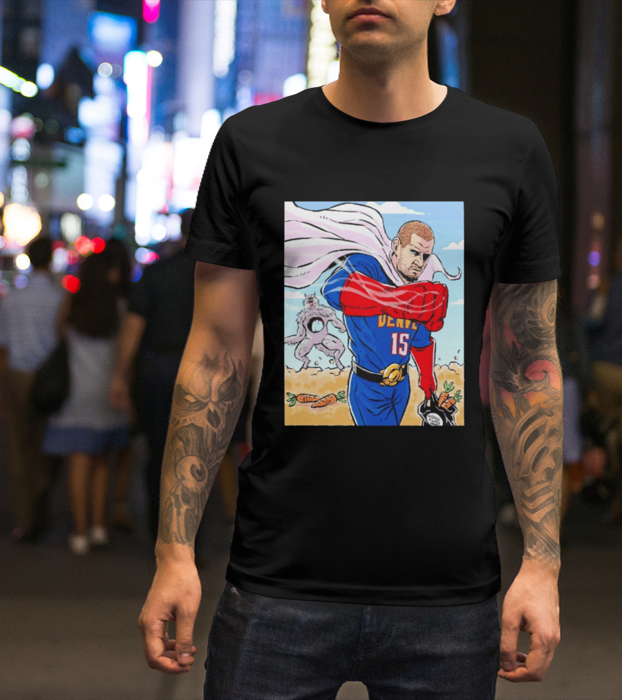 Joker Nikola Jokić Superhero Denver 15 Defeats Wolves 56 Points Carrot Power T-Shirt