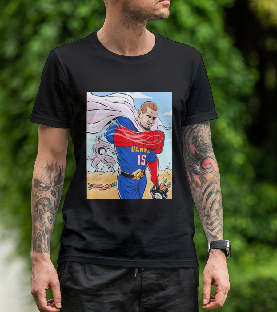 Joker Nikola Jokić Superhero Denver 15 Defeats Wolves 56 Points Carrot Power T-Shirt