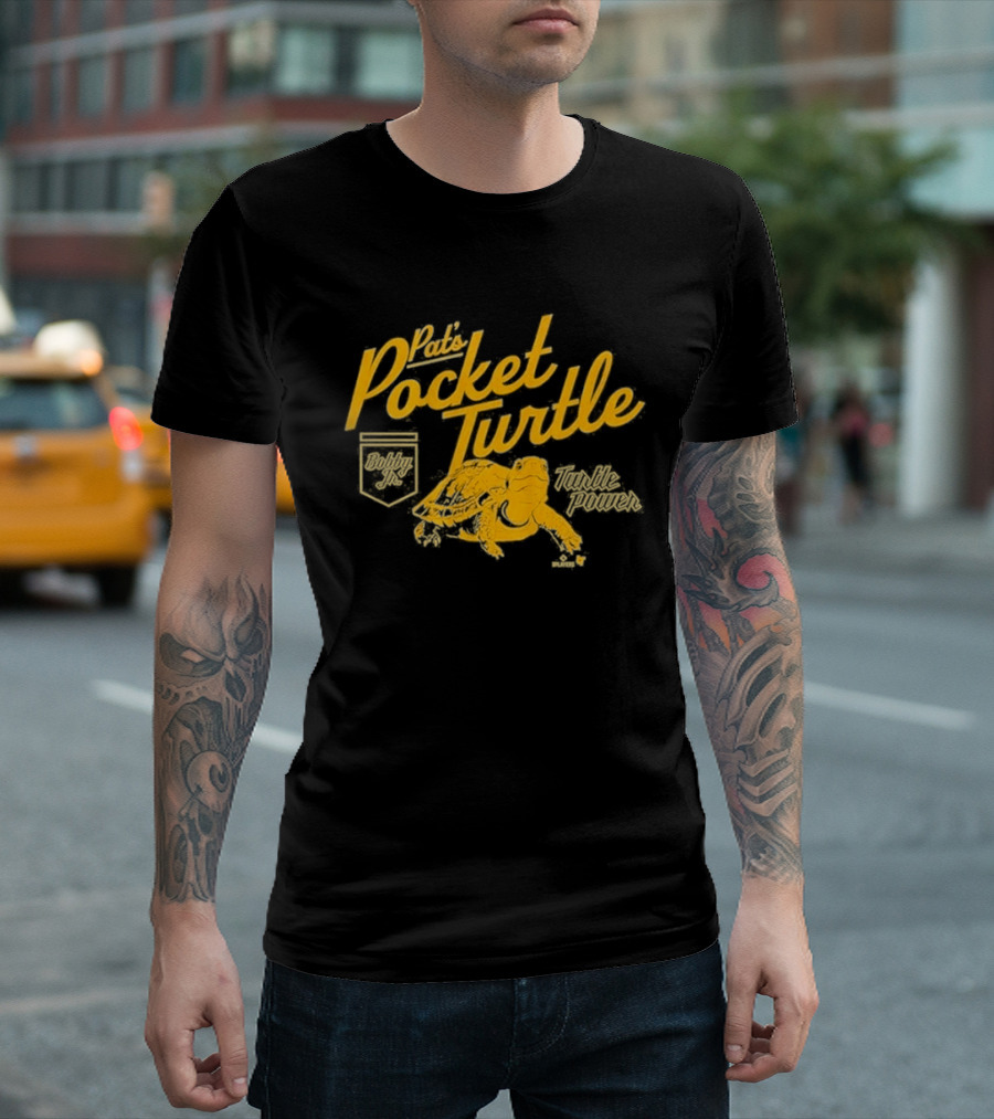 Pat Murphy Pocket Turtle Yellow T-Shirt