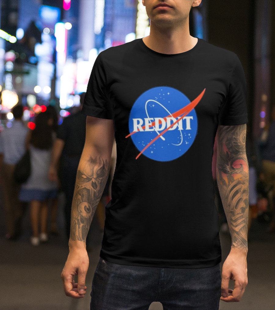 Reddit Nasa Crossover Space Motif T-Shirt