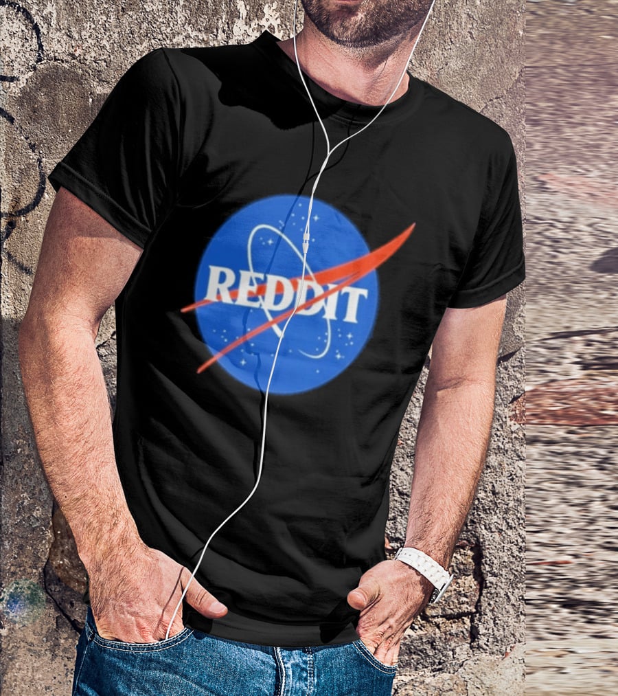 Reddit Nasa Crossover Space Motif T-Shirt