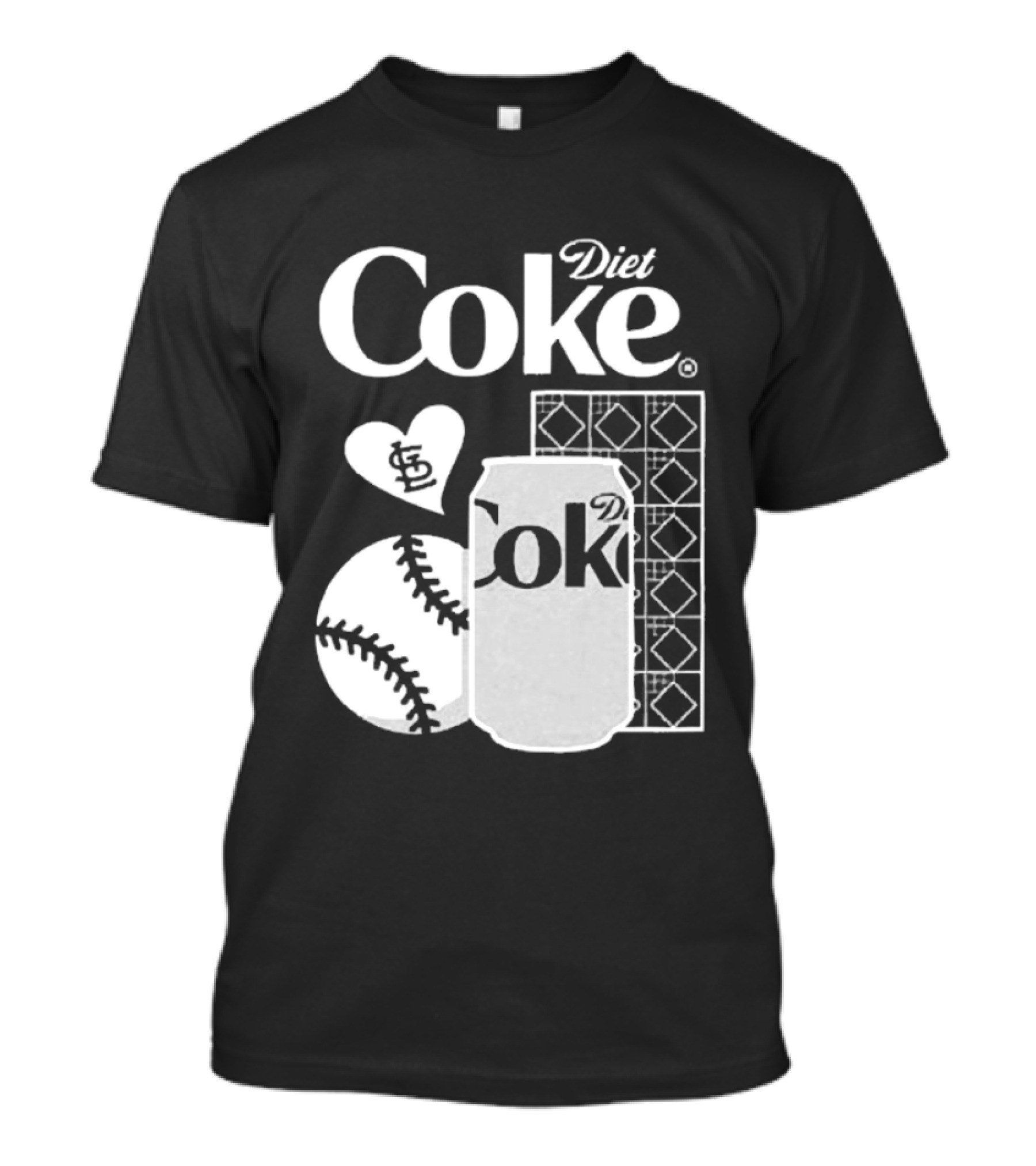St. Louis Cardinals Diet Coke Night Baseball Can Heart 2026 T-Shirt