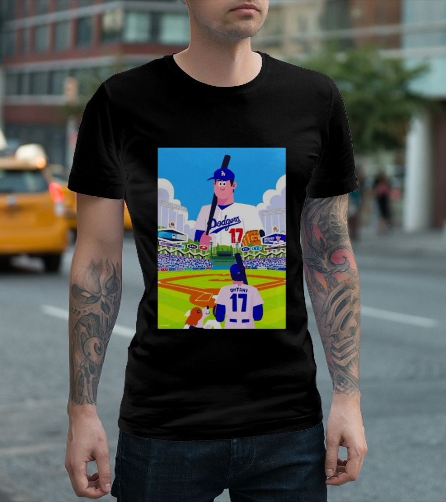 Shohei Ohtani Massive Los Angeles Dodgers 2026 World Baseball Classic Stadium Scene T-Shirt