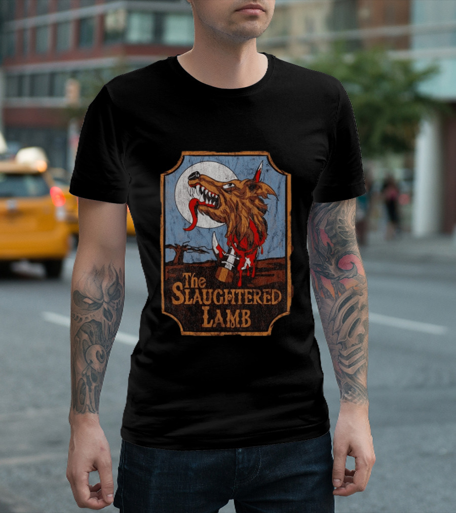 The Slaughtered Lamb Werewolf Moon Vintage Horror T-Shirt