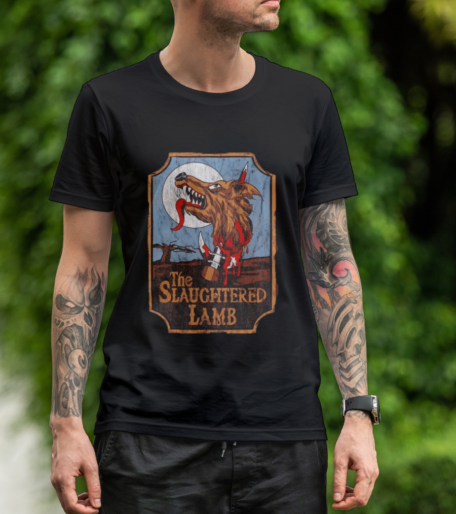 The Slaughtered Lamb Werewolf Moon Vintage Horror T-Shirt