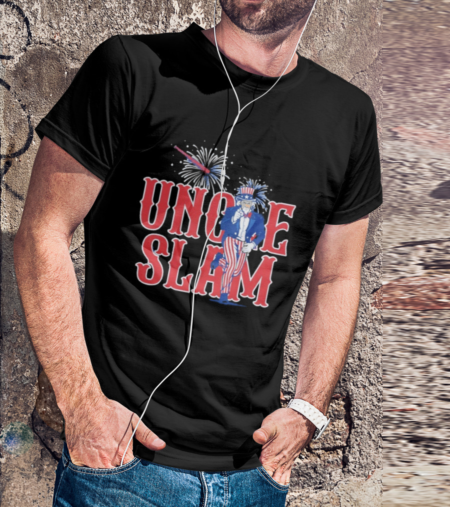 Uncle Slam Aaron Judge Team USA 2026 World Baseball Classic Uncle Sam Fireworks T-Shirt