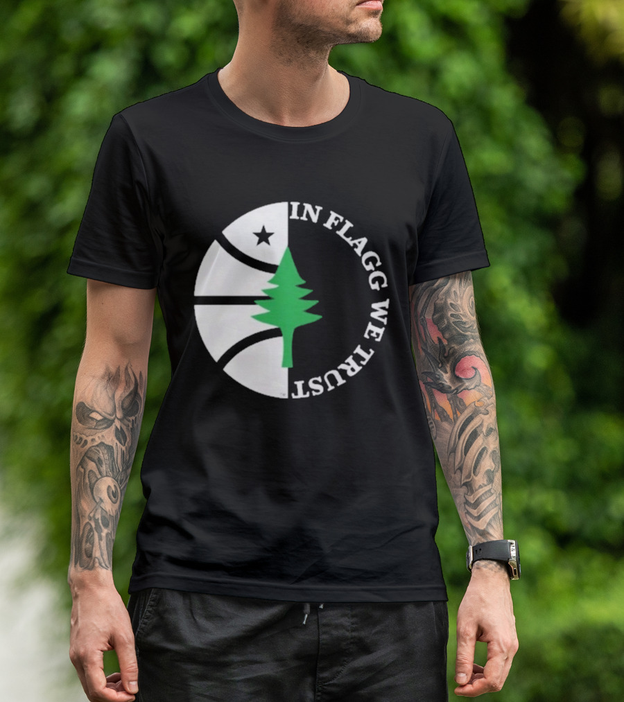 In Flagg We Trust Dallas Mavericks Pine Tree Basketball Star T-Shirt