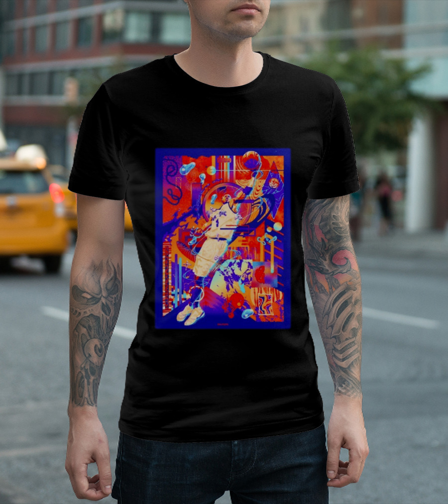 Tracy McGrady Orlando Magic Dunk Retro Style Blue T-Shirt