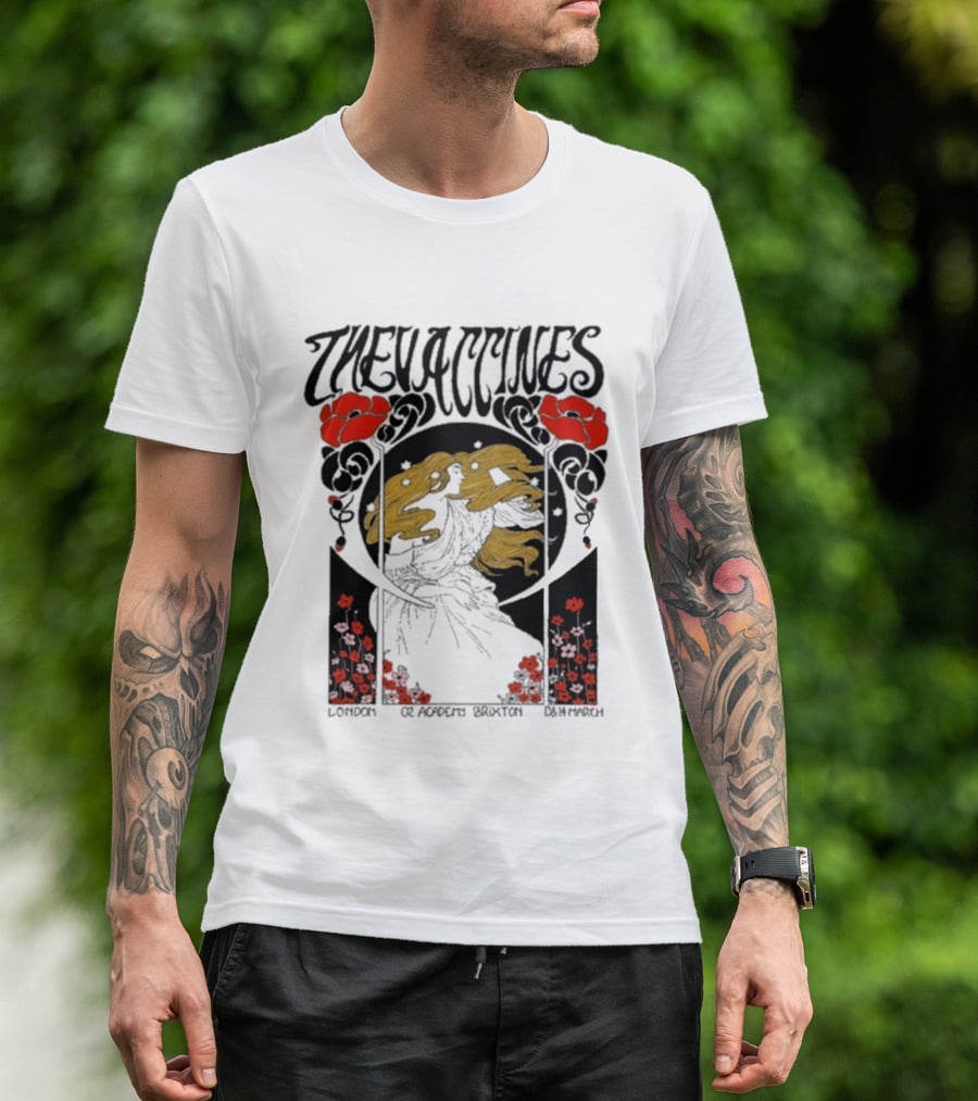 The Vaccines March 13 2026 London Alphonse Mucha T-Shirt