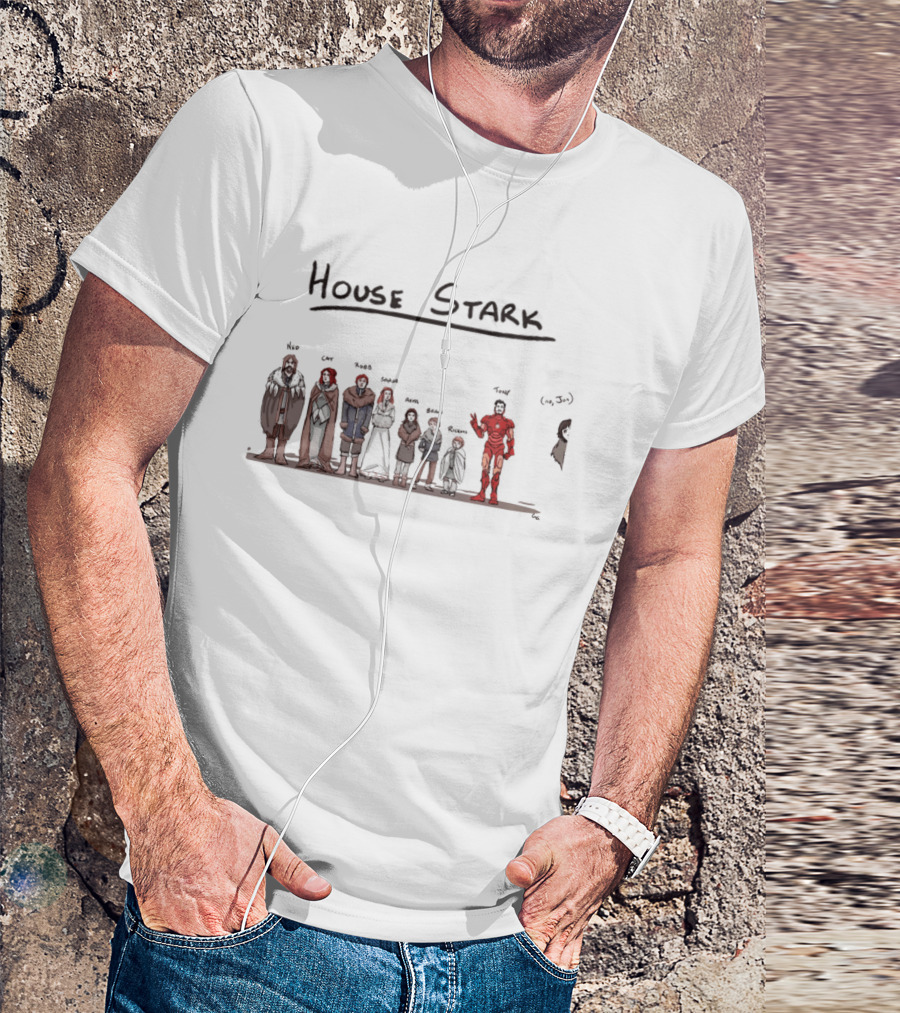 House Stark Tony Stark Iron Man Game Of Thrones Characters T-Shirt