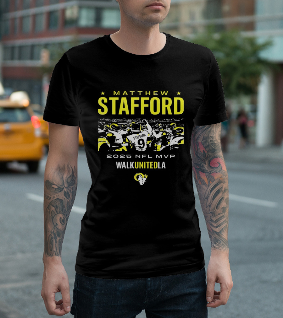 Matthew Stafford 2025 NFL MVP WalkUnitedLA Los Angeles Rams T-Shirt