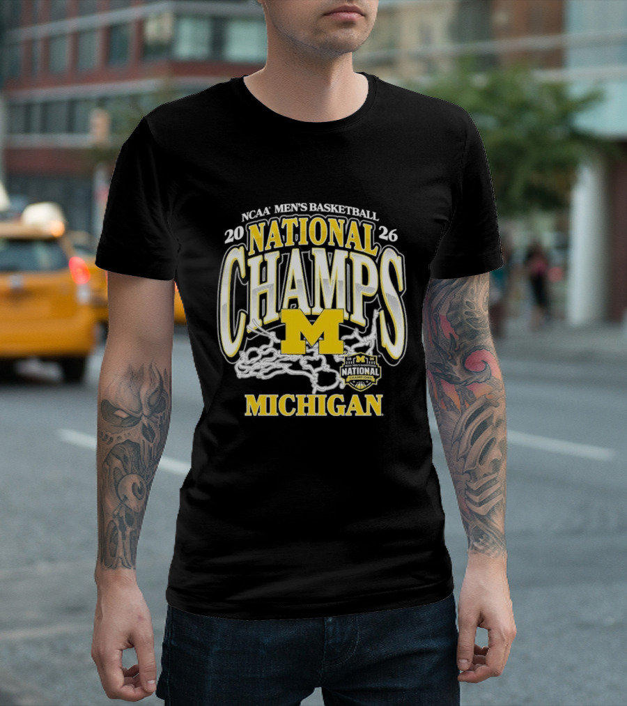 NCAA Men's Basketball 2026 National Champs Michigan T-Shirt