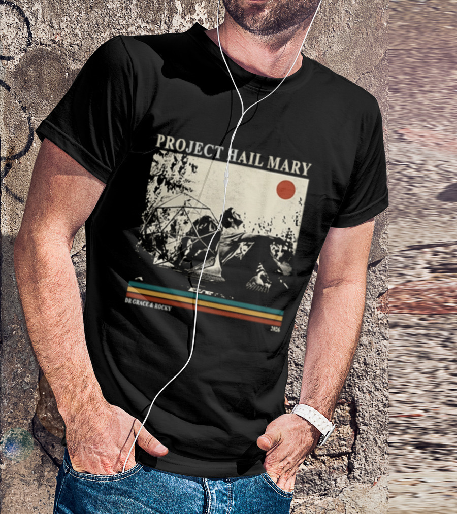 Project Hail Mary Dr Grace & Rocky 2021 Vintage Cover T-Shirt