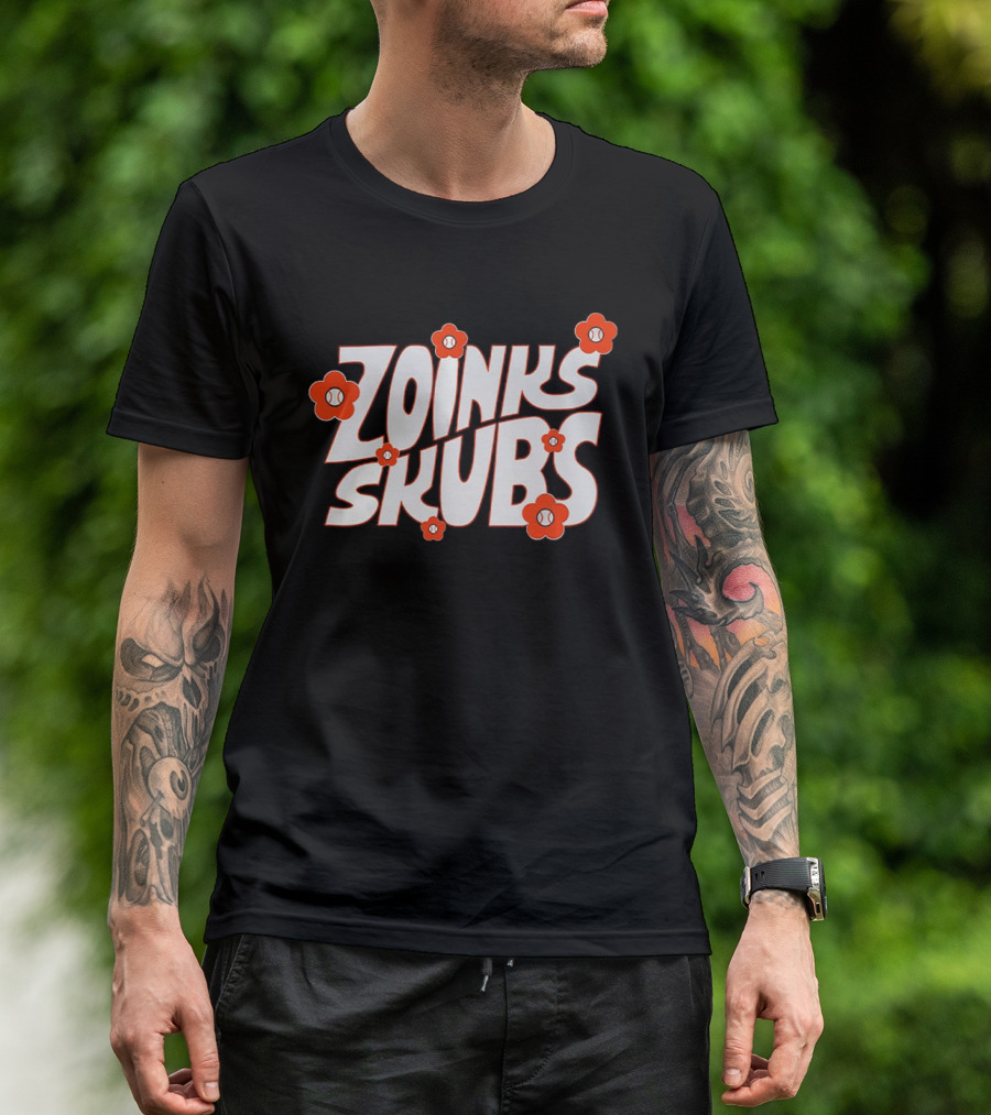Tarik Skubal Zoinks Skubs Baseball Flowers T-Shirt