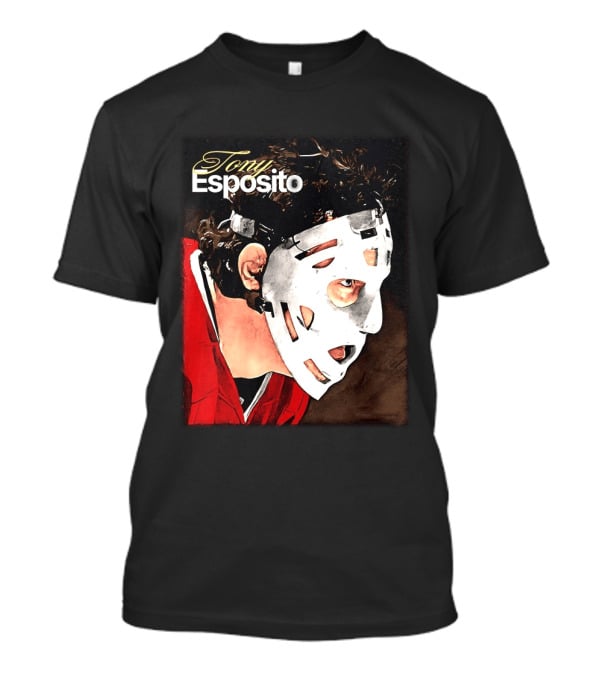 Tony Esposito Chicago Blackhawks NHL Mask Retro Hockey T-Shirt