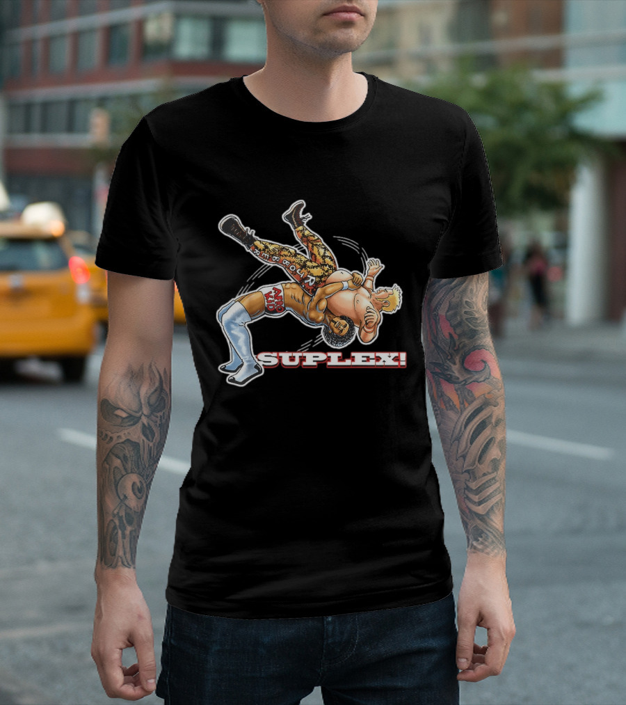 Saytoons Afro Kid Suplex Wrestling Action T-Shirt