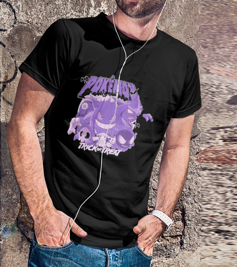 Pokémon Halloween Trick Or Treat Ghost Type Characters T-Shirt