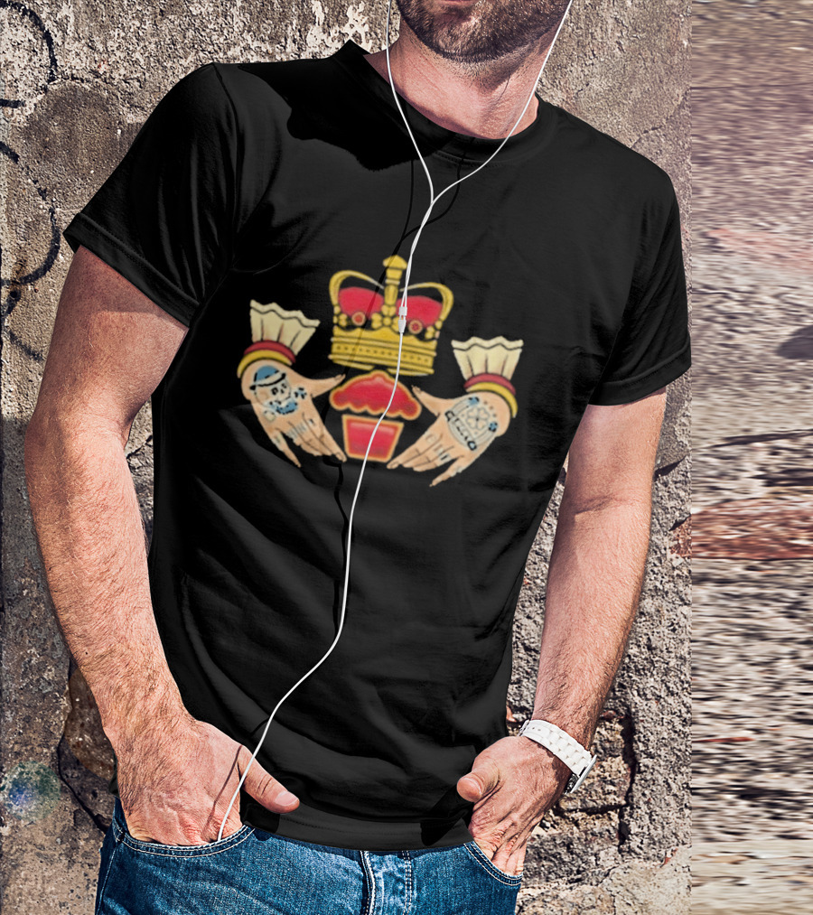 Johnny Cupcakes Claddagh Cakes Crown Hands Tattoo Cupcake T-Shirt