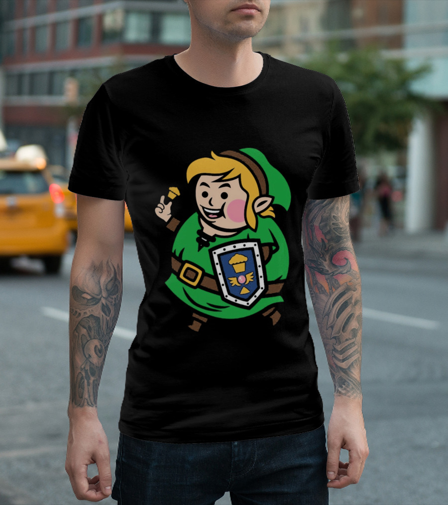 Johnny Cupcakes Legend Big Kid Green Outfit Shield Cupcake Hero T-Shirt
